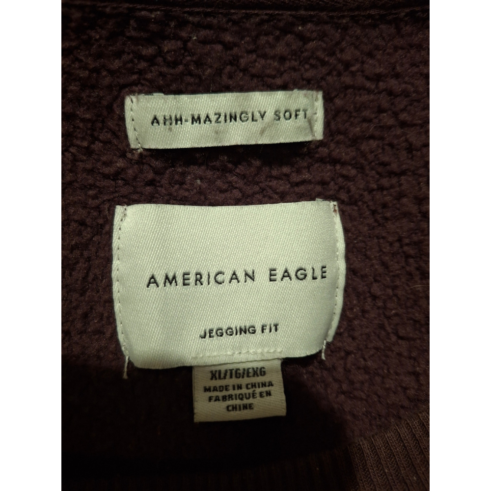 American Eagle Purple Leopard Print super soft oversized Sweatshirt Size M - Picture 5 of 6